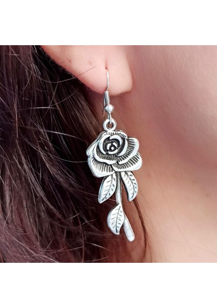 Çiçek Şekilli Kadın Küpe Çift Adet Gümüş Kaplama El Yapımı Küpe fiyatları