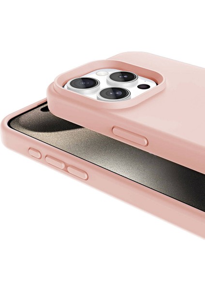 Apple iPhone 15 Pro Max Kılıf Magsafe Şarj Özellikli Sıvı Teknolojili Silinebilir Sert Zore Kivi Kapak