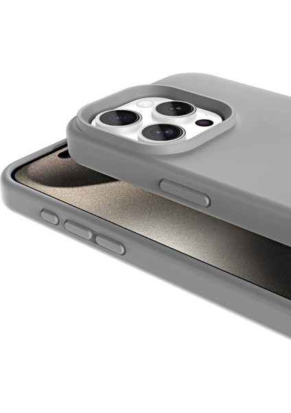 Apple iPhone 15 Pro Max Kılıf Magsafe Şarj Özellikli Sıvı Teknolojili Silinebilir Sert Zore Kivi Kapak