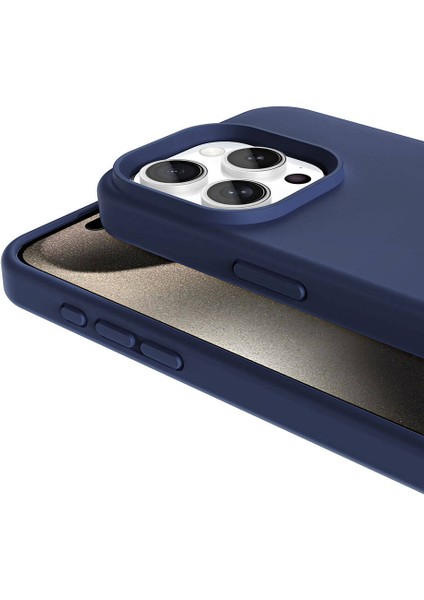 Apple iPhone 15 Pro Max Kılıf Magsafe Şarj Özellikli Sıvı Teknolojili Silinebilir Sert Zore Kivi Kapak