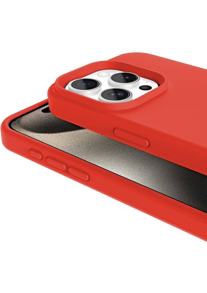 Apple iPhone 15 Pro Max Kılıf Magsafe Şarj Özellikli Sıvı Teknolojili Silinebilir Sert Zore Kivi Kapak