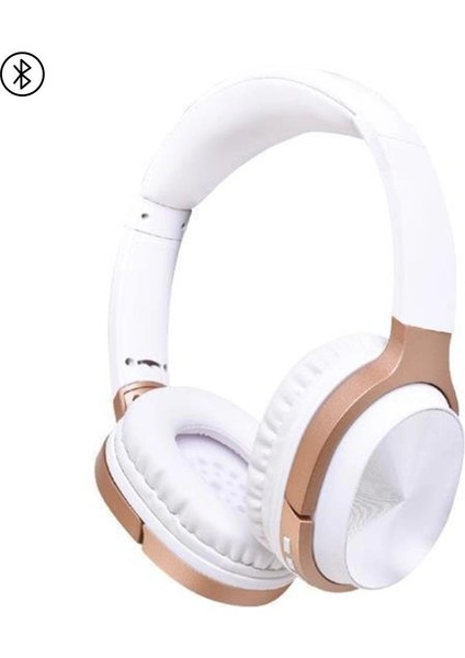 20W Süper Bass Csr Çip 200 Saat Bekleme Süreli 5.0 Kulak Üstü Bluetooth Kulaklık Beyaz Blt-20