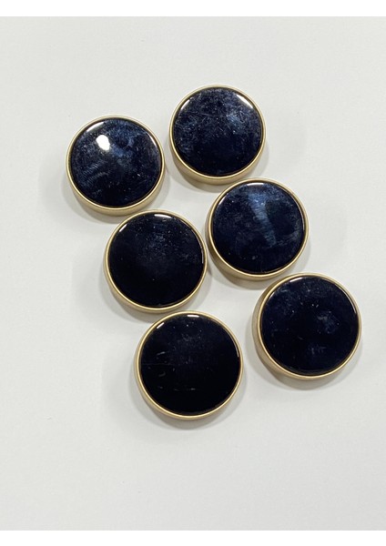 Kaban Kürk Manto Düğmesi / Italyan Düğme 6 Lı Set / Gold Siyah 2,7 cm /M009 fırsatları