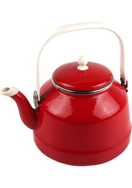 Emaye Vintage Demlik Üstten Saplı Kırmızı 2,5 Litre Çaydanlık fırsatları