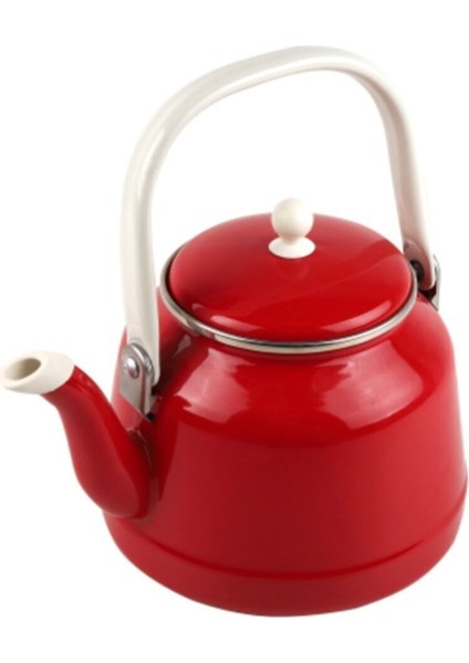 Kırmızı Emaye Vintage Demlik Üstten Saplı 3,5 Litre Kırmızı Çinko Çaydanlık indirimleri