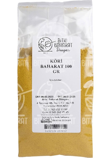Köri Baharat 100 gr fiyatları