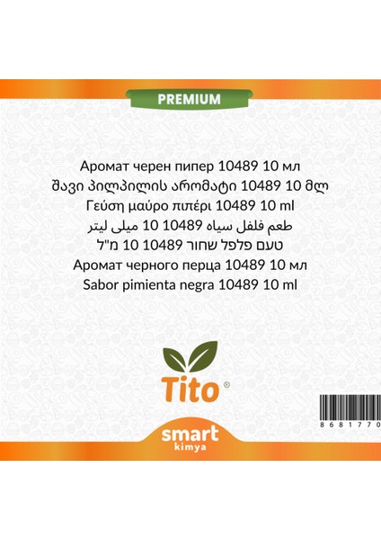 Premium Karabiber Aroması 10489 10 ml fiyatları