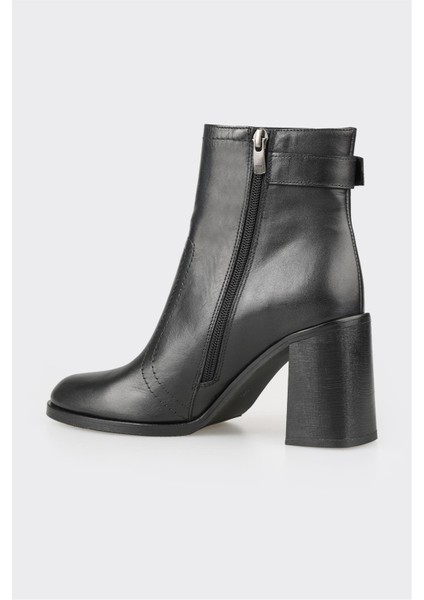 Siyah Deri Kadın Klasik Bot modelleri