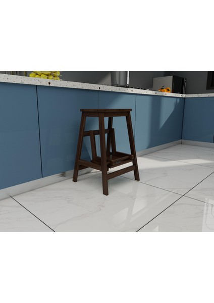 Ahşap Katlanabilir Basamaklı Tabure Ceviz Renk fırsatları