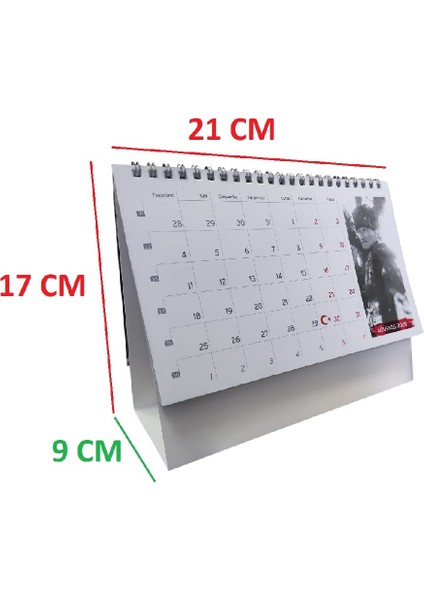 2025 Masa Takvimi Üçgen 21 Cmx 17 cm Kuşe Yaprak 1.kalite Baskı