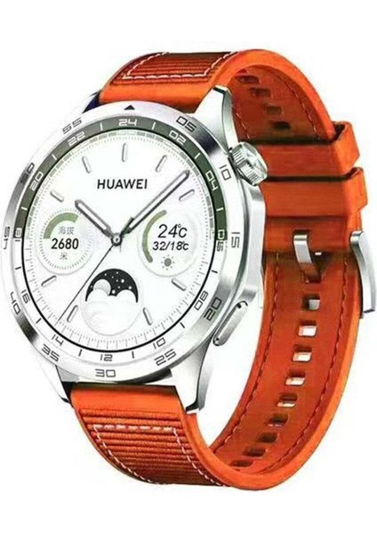 Huawei Watch Gt5/gt4/gt3/gt2 46MM Uyumlu 22MM Kumaşlı Silikon Kordon