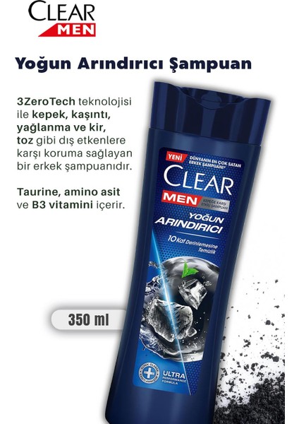 Men Yoğun Arındırıcı Şampuan 350 ml x 4 adet + Rosie fiyatları