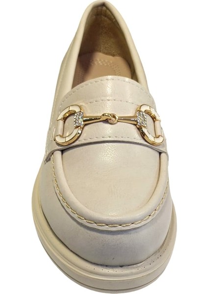 23-300 Kadın Tokalı Casual Ayakkabı Bej fiyatları