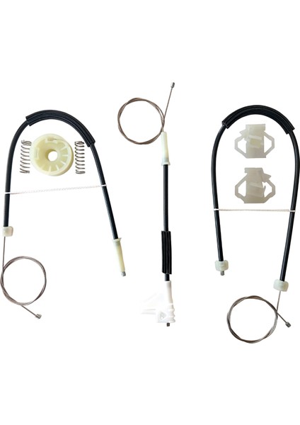 Seat Cordoba Ibiza 1996-1999 Uyumlu Ön Sağ Kapı Cam Kriko Teli ve Tamir Seti Takımı Kiti