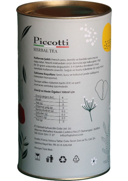 Zencefilli Limon Çayı 300 Gr Kutu