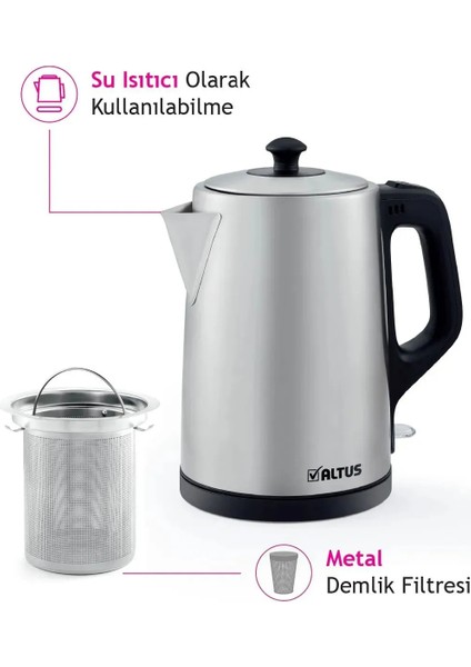 Al 795 I Inox 1650 W Çelik Çay Makinesi