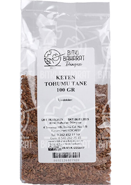 Keten Tohumu Tane 100 gr