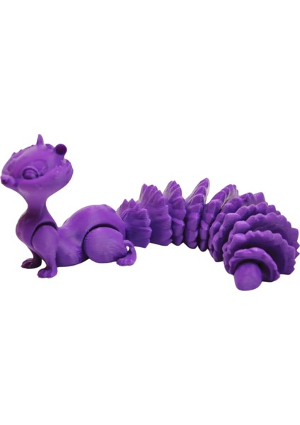 3D Hareketli Sevimli Sincap (Uzun Kuyruk) Oyuncak - Mor fırsatları