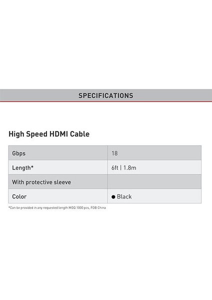 HDMI Kablo 10.2 Gbps 1.8 Metre 24K Gold Plated HDMI Cable HD18S1