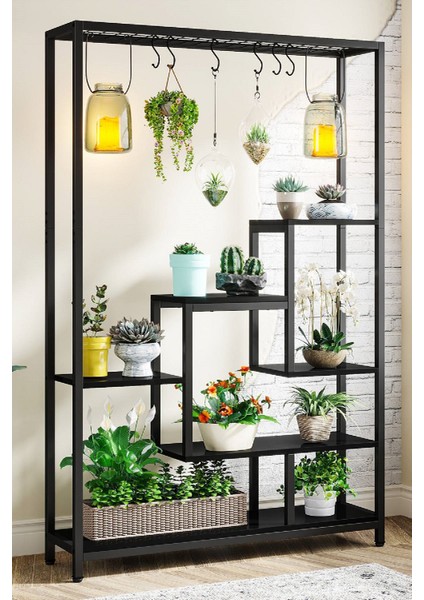 6 Katlı Metal Saksılık Çiçeklik Saksı Standı