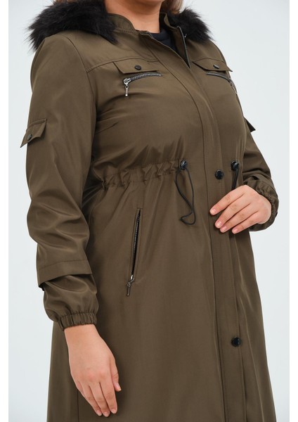 Asuman Kadın Tam Boy Büyük Beden Bonded Mont modelleri