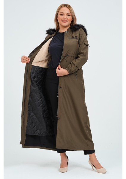 Asuman Kadın Tam Boy Büyük Beden Bonded Mont fırsatları