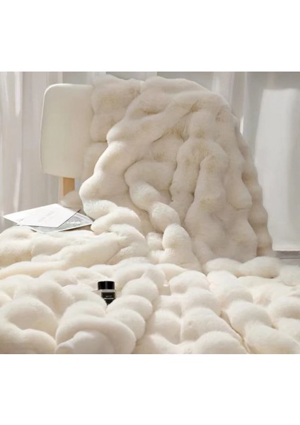 Peluş Koltuk Şalı Pofuduk Koltuk Örtüsü Bubble Koltuk Örtüsü 200 x 75 cm indirimleri