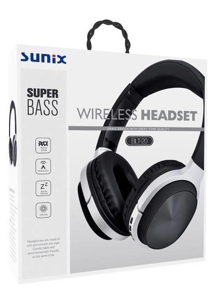 BLT-20 20W Süper Bass Csr Çip 5.0 Kulak Üstü Bluetooth Kulaklık Siyah indirimleri