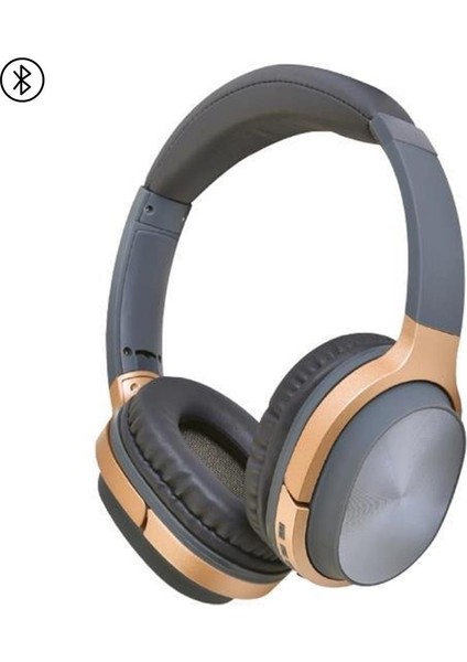 BLT-20 20W Süper Bass Csr Çip 5.0 Kulak Üstü Bluetooth Kulaklık Gri