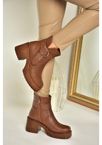 T996227809 Taba Kalın Topuklu Kadın Ayakkabı indirimleri