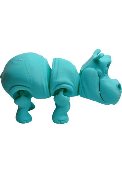 3D Hareketli Oyuncak Su Aygırı & Dekor - Turkuaz indirimleri