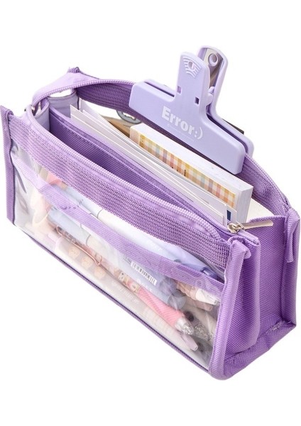 Çok Işlevli Görünür Pencereli, Büyük Kapasiteli Altı Katmanlı Şeffaf Kalem Kutusu (Yurt Dışından)