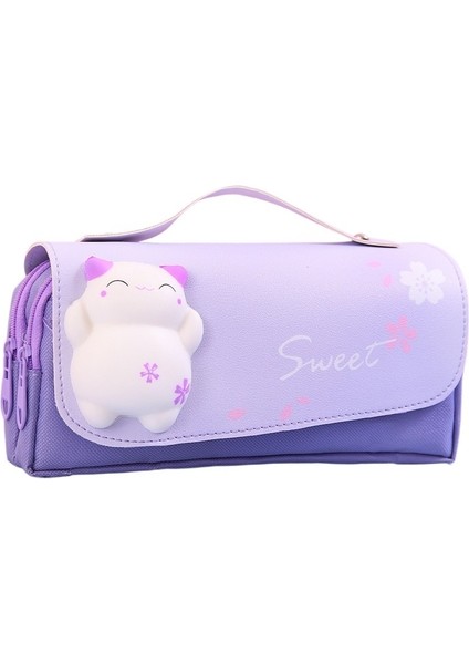 Öğrenciler Için Büyük Kapasiteli Kalem Çantasının Kore Versiyonu Sevimli Dekompresyon Kırtasiye Çantası Karikatür Yaratıcı Çok Fonksiyonlu Kırtasiye Kutusu Kalem Çantası (Yurt Dışından)