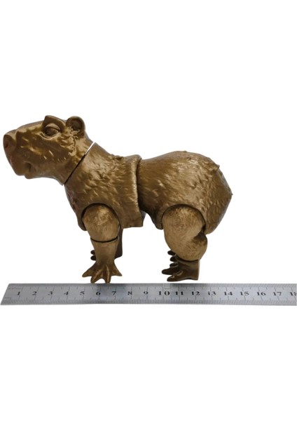 3D Hareketli Kapibara Oyuncak - Altın Kahve