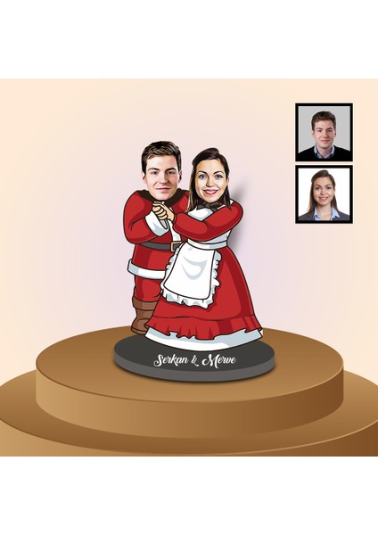 Kişiye Özel Karikatür Ayrılamayız Biblo 91307