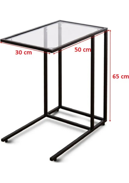 Şeffaf Temperli Orjinal Cam C Sehpa Koltuk Sehpası