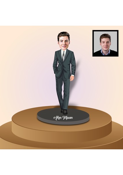 Kişiye Özel Karikatür Büyük Patron Biblo 91306