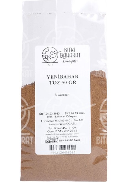 Yenibahar Toz 50 gr fiyatları