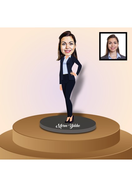 Kişiye Özel Bankacı Karikatür Biblo 91255