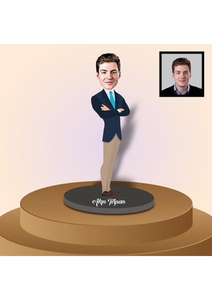 Kişiye Özel Müdür Karikatür Biblo 91239