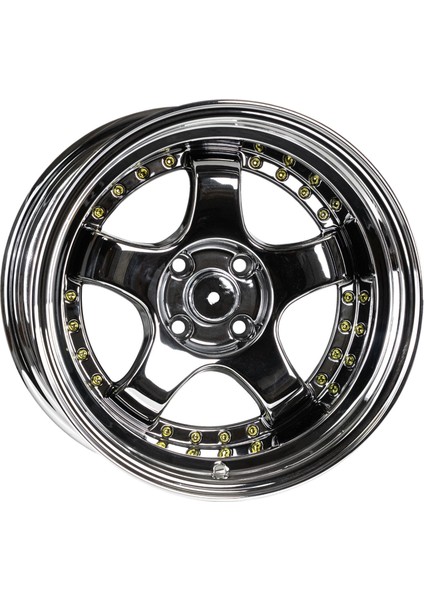 16 Inç 4X100 Ssr Krom Gold Boncuk Krom Jant Modeli (4 Adet)