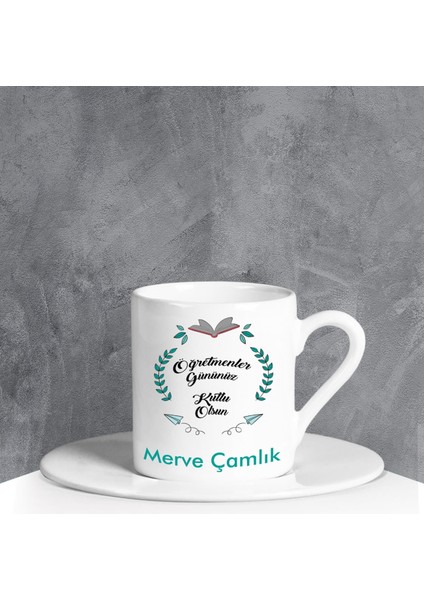 Kişiye Özel Öğretmenler Günü Türk Kahvesi Fincanı 90678