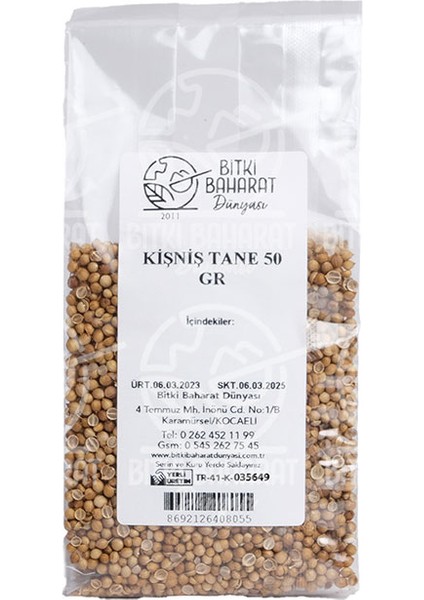 Kişniş Tane 50 gr