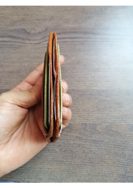 Minimal Kişiye Özel Deri Kartlık İsimli Gerçek Deri Cüzdan Mk44
