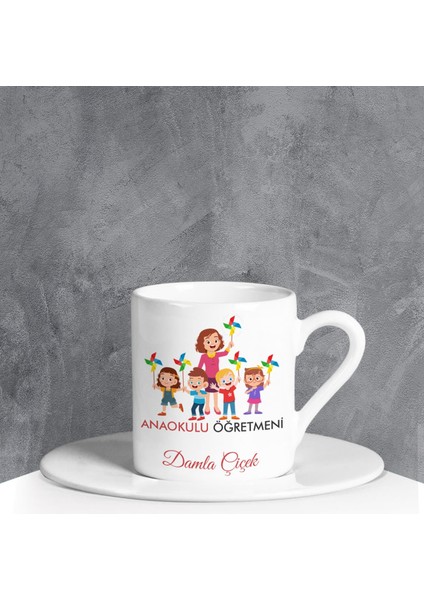 Kişiye Özel Anaokulu Öğretmeni Türk Kahvesi Fincanı 90697