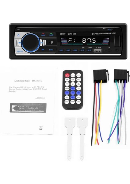 M520 Oto Teyp 4X60W Bluetooth 2xusb Sd Aux Kumanda