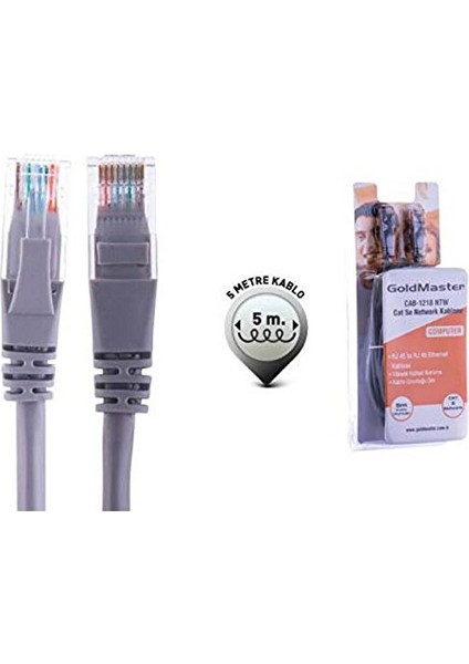 CAB-1218 Ntw Cat 5e Network Kablosu 5 Metre