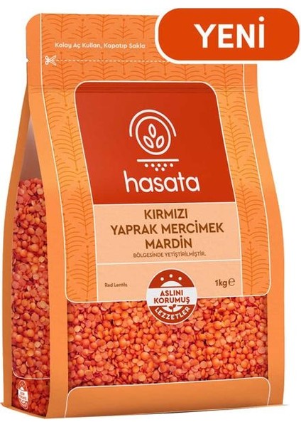 Mardin Kırmızı Yaprak Mercimek 1 kg x 12 Adet