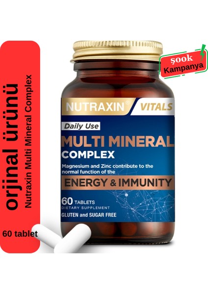 Multi Mineral Complex 3'Lü Vücudun Ihtiyacı Olan 12 Mineral İçerir