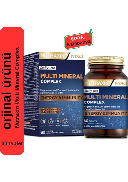 Multi Mineral Complex 3'Lü Vücudun Ihtiyacı Olan 12 Mineral İçerir